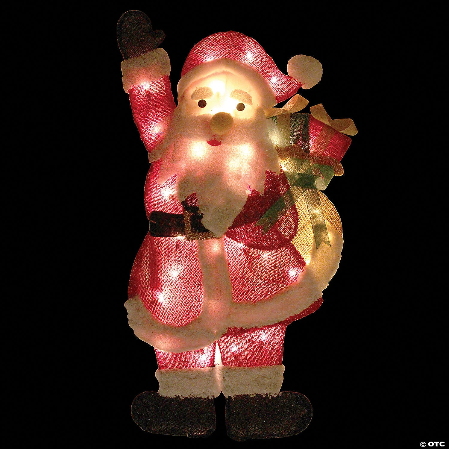 Northlight - 32" Red and White Lighted Waving Santa with Gifts Christmas Outdoor Decoration 4 Northlight - 32" Red and White Lighted Waving Santa with Gifts Christmas Outdoor Decoration - Image 2