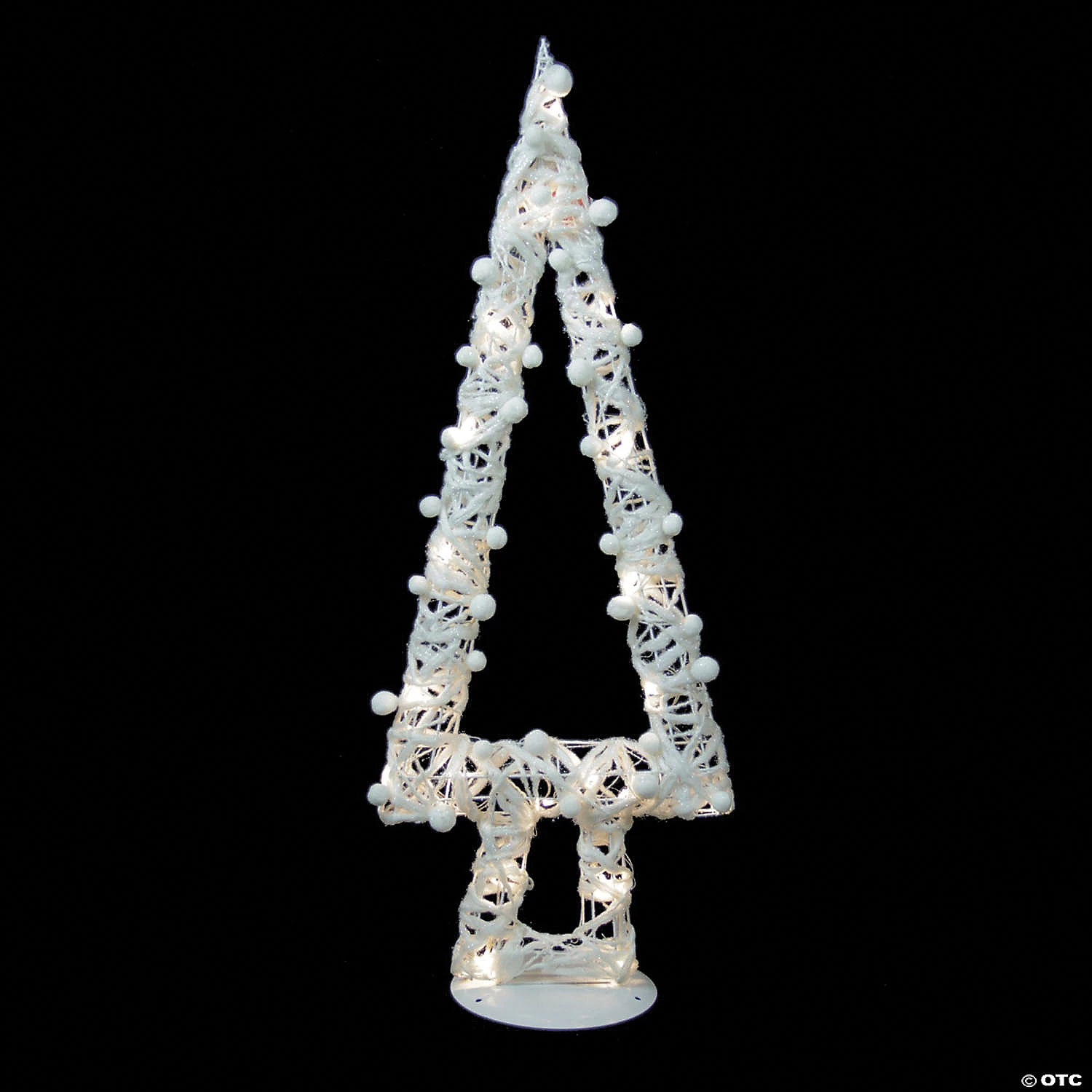 Northlight - 34" Pre-Lit White Battery Operated Glittered Christmas Tree Decor 4 Northlight - 34" Pre-Lit White Battery Operated Glittered Christmas Tree Decor - Image 2