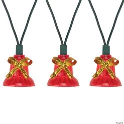 Northlight - 40-Count Musical Red Bells Christmas Light Set 13ft Green Wire