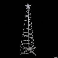 Northlight - 5' Pure White LED Spiral Cone Tree Outdoor Christmas Decoration -Party Decorations Sales Shop northlight 5 pure white led spiral cone tree outdoor christmas decoration13991790 a01