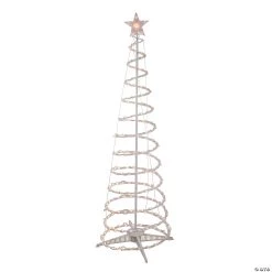 Northlight - 6' Clear Lighted Spiral Cone Tree Outdoor Christmas Decoration
