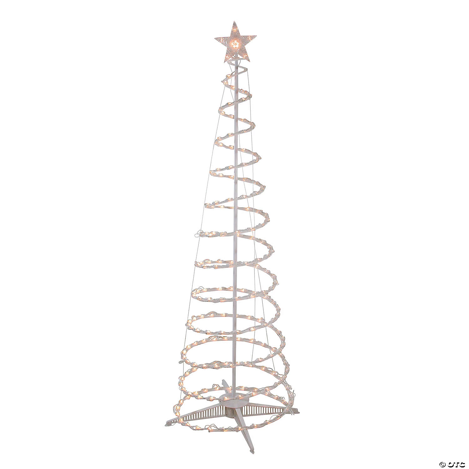 Northlight - 6' Clear Lighted Spiral Cone Tree Outdoor Christmas Decoration 3 Northlight - 6' Clear Lighted Spiral Cone Tree Outdoor Christmas Decoration