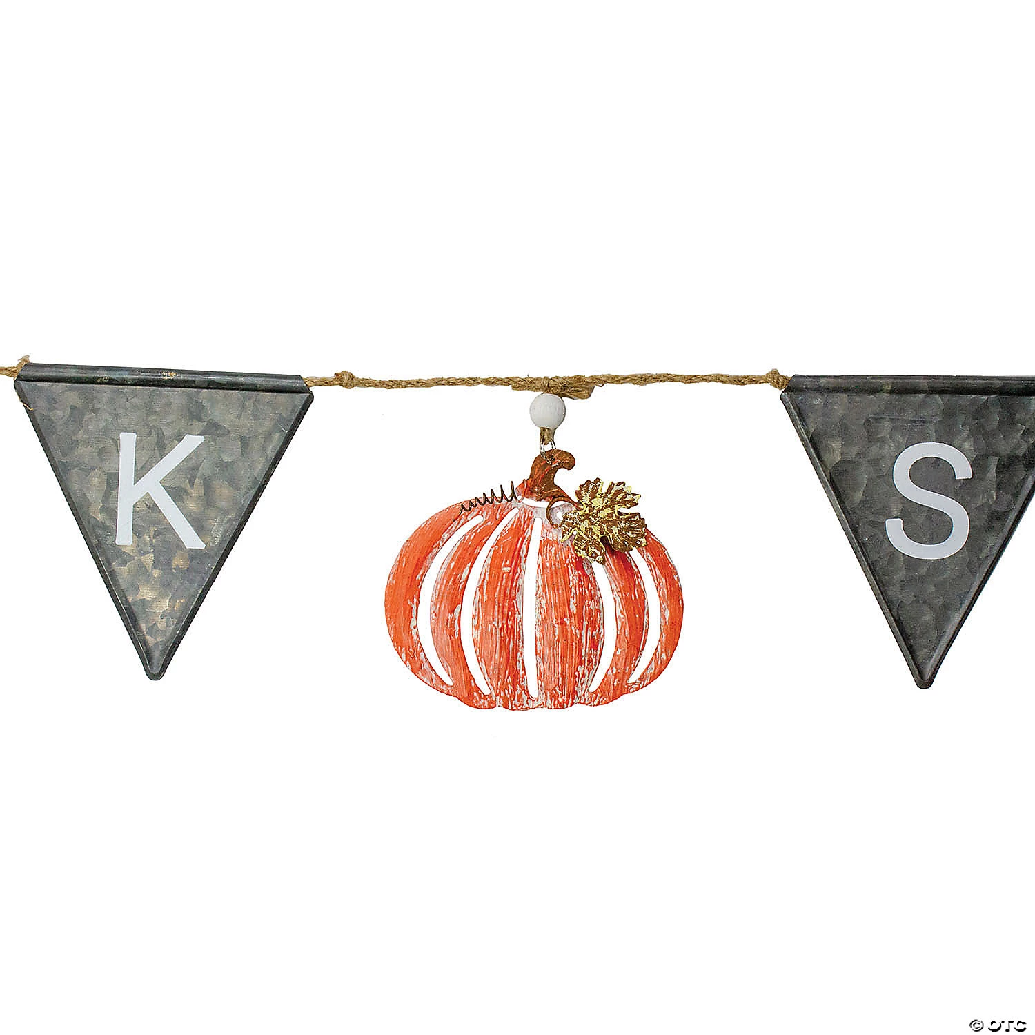 Northlight 64" Metal Gray, White, and Orange Thanksgiving "THANKS" Decorative Banner 4 Northlight 64" Metal Gray, White, and Orange Thanksgiving "THANKS" Decorative Banner - Image 2