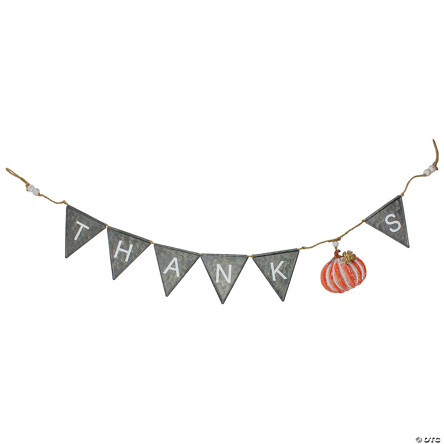 Northlight 64" Metal Gray, White, and Orange Thanksgiving "THANKS" Decorative Banner 3 Northlight 64" Metal Gray, White, and Orange Thanksgiving "THANKS" Decorative Banner