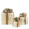 Northlight - Set of 3 Cream Gift Boxes with Twine Bows Lighted Outdoor Christmas Yard Art Decor 10" -Party Decorations Sales Shop northlight set of 3 cream gift boxes with twine bows lighted outdoor christmas yard art decor 1013991410
