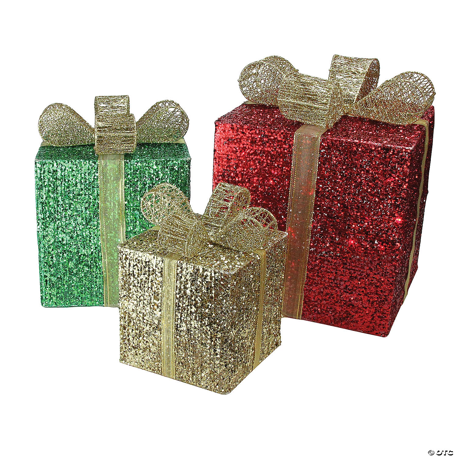 Northlight - Set of 3 Red Pre-Lit Glittering Gift Boxes Christmas Outdoor Decor 3 Northlight - Set of 3 Red Pre-Lit Glittering Gift Boxes Christmas Outdoor Decor