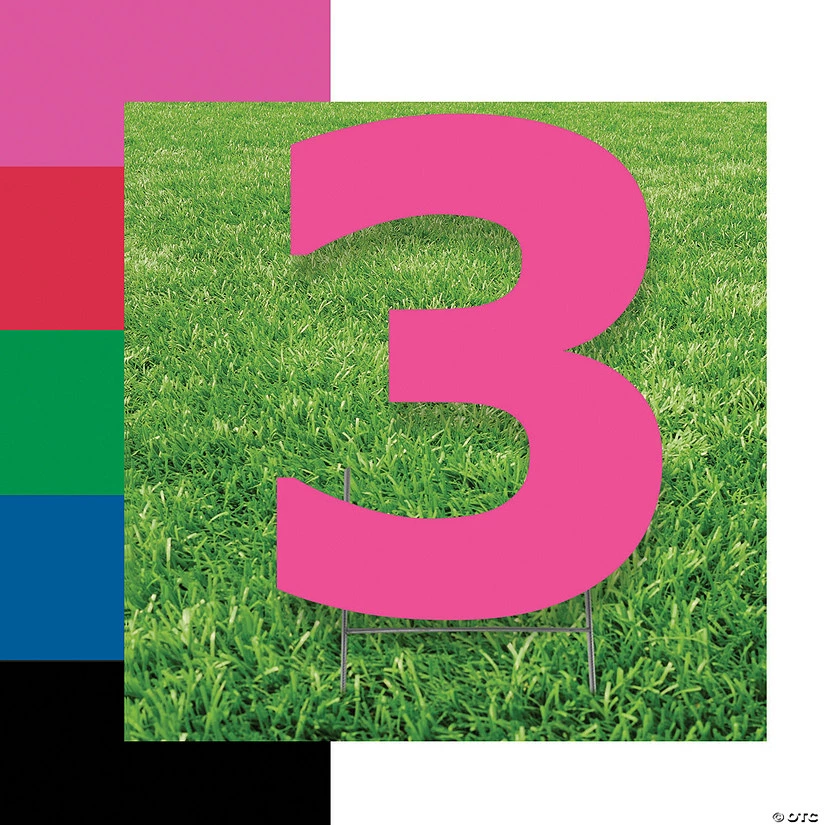 Number 3 Yard Signs 3 Number 3 Yard Signs