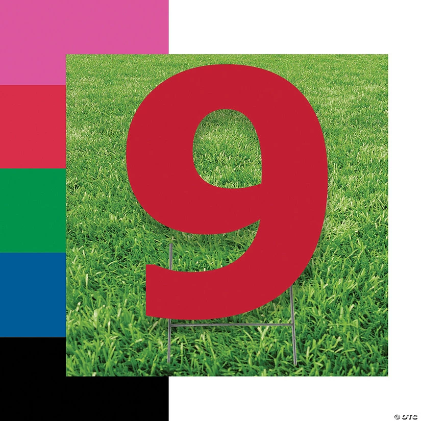Number 9 Yard Signs 3 Number 9 Yard Signs
