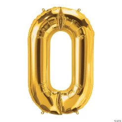 O Gold Letter 34" Mylar Balloon