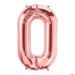 O Rose Gold Letter 34" Mylar Balloon