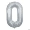 “O” Silver Letter 34" Mylar Balloon