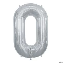 “O” Silver Letter 34" Mylar Balloon