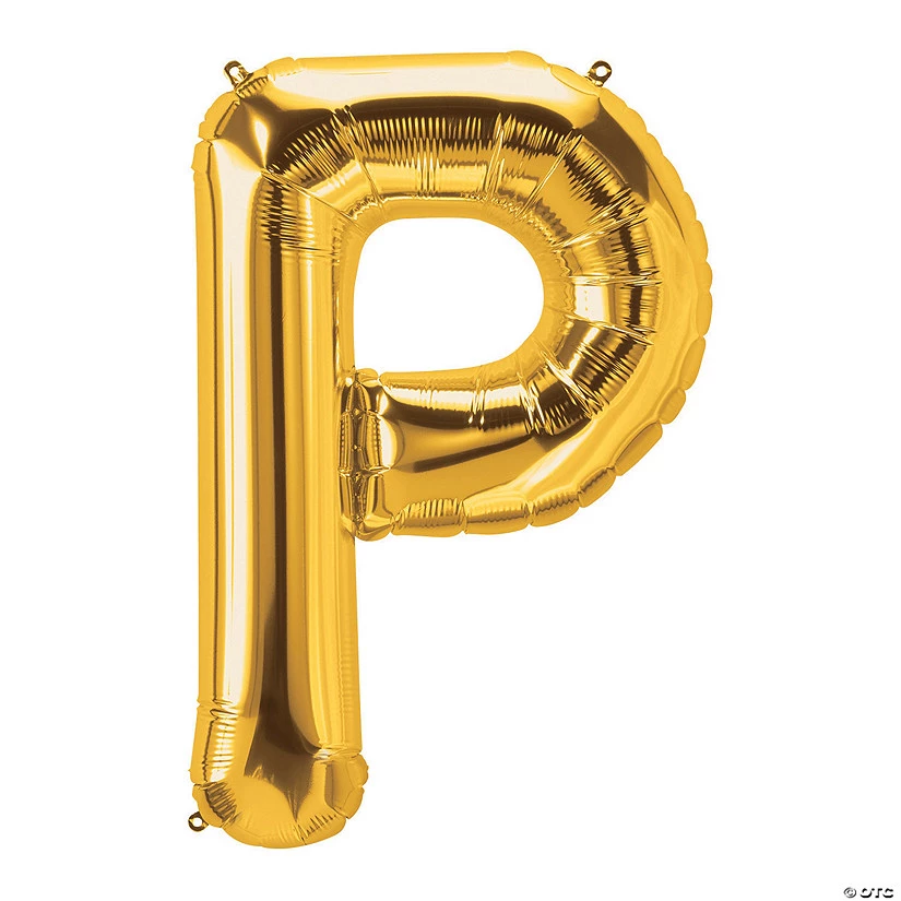 P Gold Letter 34" Mylar Balloon 3 P Gold Letter 34" Mylar Balloon