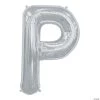 “P” Silver Letter 34" Mylar Balloon
