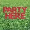 Party Here Red Yard Sign -Party Decorations Sales Shop party here red yard sign13964977