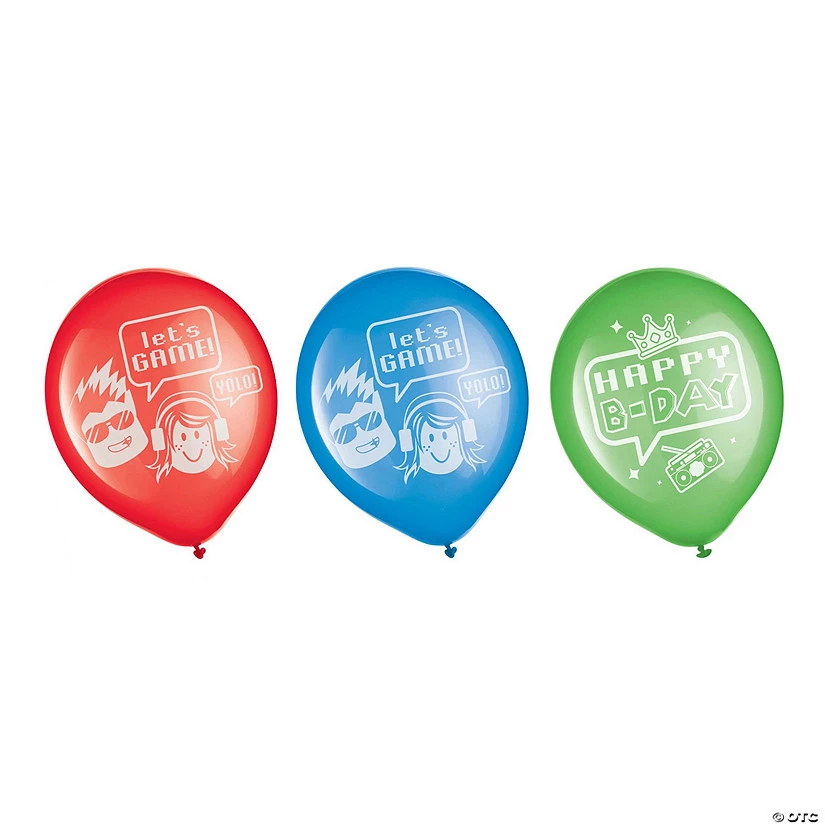 Party Town 12" Latex Balloons - 6 Pc. 3 Party Town 12" Latex Balloons - 6 Pc.
