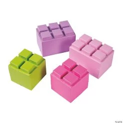 Pastel Color Brick Centerpieces - 4 Pc.