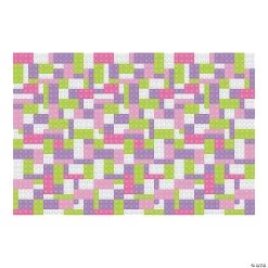 Pastel Color Brick Party Backdrop - 3 Pc.