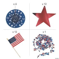 Patriotic Bicycle Decorating Boredom Buster Kit - 31 Pc. -Party Decorations Sales Shop patriotic bicycle decorating boredom buster kit 31 pc 13965577 a01