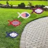 Patriotic Fish Yard Stake Set - 4 Pc. -Party Decorations Sales Shop patriotic fish yard stake set 4 pc 14105212