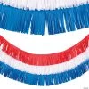 Patriotic Fringe Garland - 3 Pc. -Party Decorations Sales Shop patriotic fringe garland 3 pc 13943643