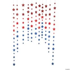 Patriotic Hanging Stars Curtain Backdrop