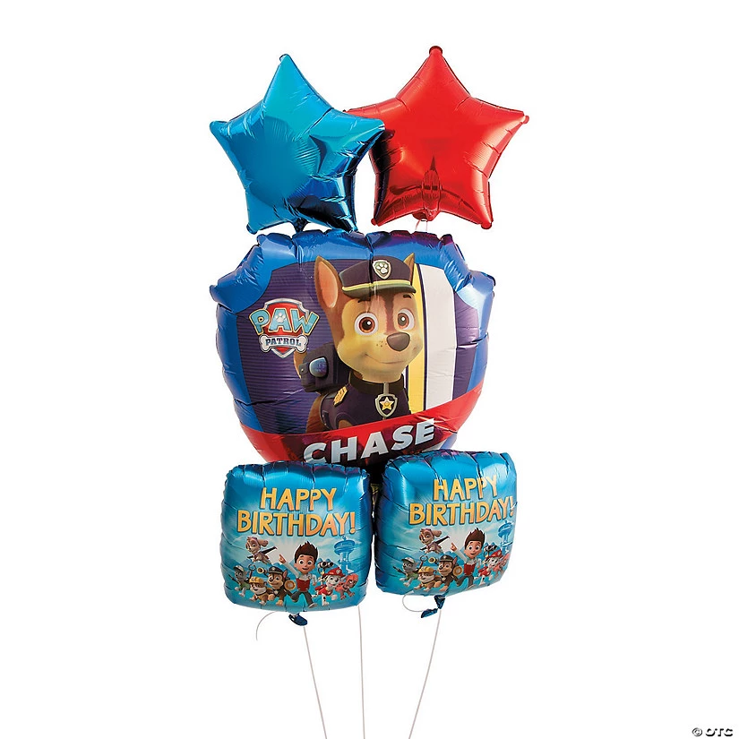 Paw Patrol Mylar Balloons - 5 Pc. 3 Paw Patrol Mylar Balloons - 5 Pc.
