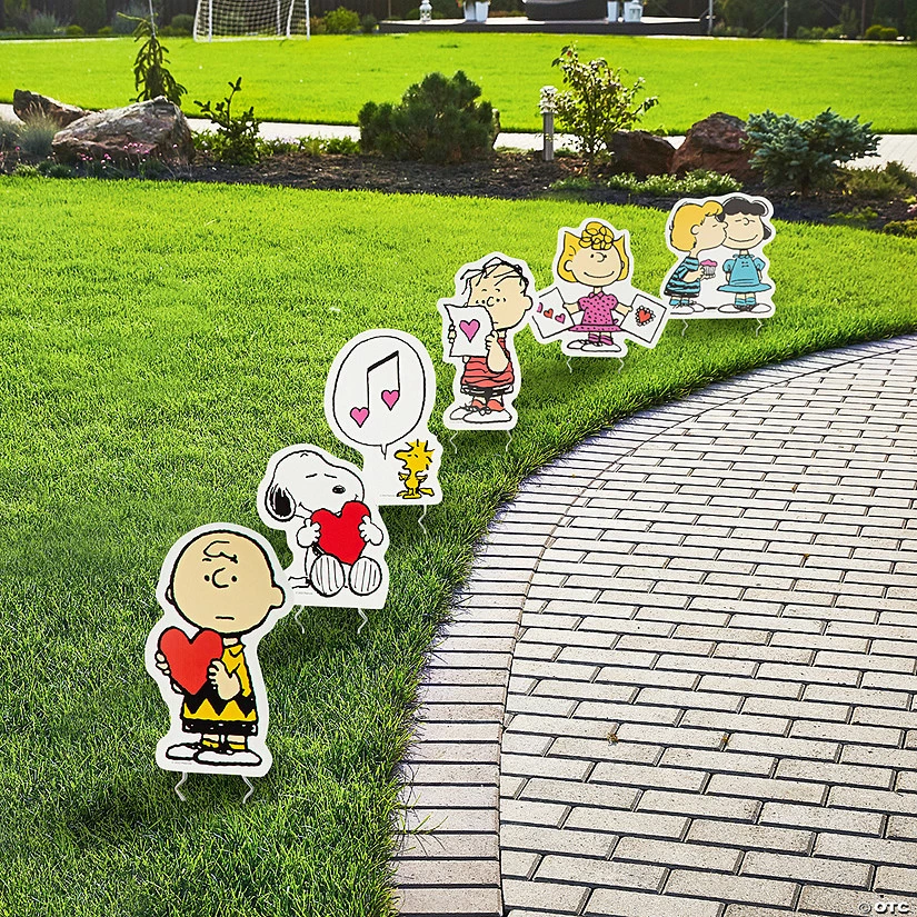 Peanuts® Valentine’s Day Sidewalk Signs - 6 Pc. 3 Peanuts® Valentine’s Day Sidewalk Signs - 6 Pc.