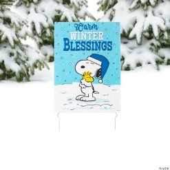 Peanuts® Winter Blessings Yard Sign