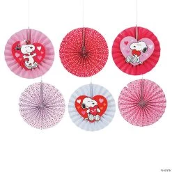 Peanuts® Valentine Hanging Fans - 12 Pc.