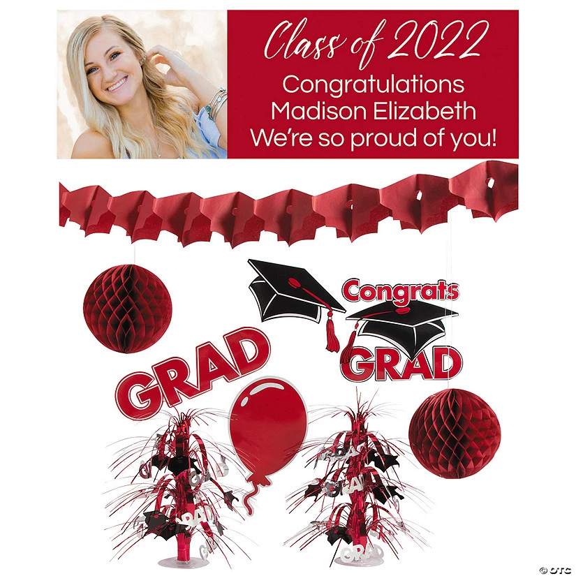 Personalized Graduation Party Decorating Kits - 10 Pc. 3 Personalized Graduation Party Decorating Kits - 10 Pc.