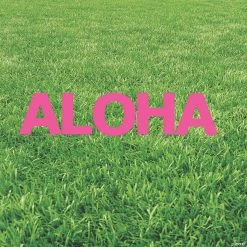 Pink Aloha Yard Signs