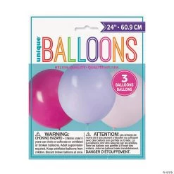 Pink & Purple 24" Latex Balloons - 3 Pc. -Party Decorations Sales Shop pink and purple 24 latex balloons 3 pc 13839066 a03