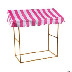 Pink & White Striped Tabletop Tent Kit