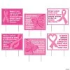 Pink Awareness Ribbon Facts Yard Signs - 6 Pc. -Party Decorations Sales Shop pink awareness ribbon facts yard signs 6 pc 13699575