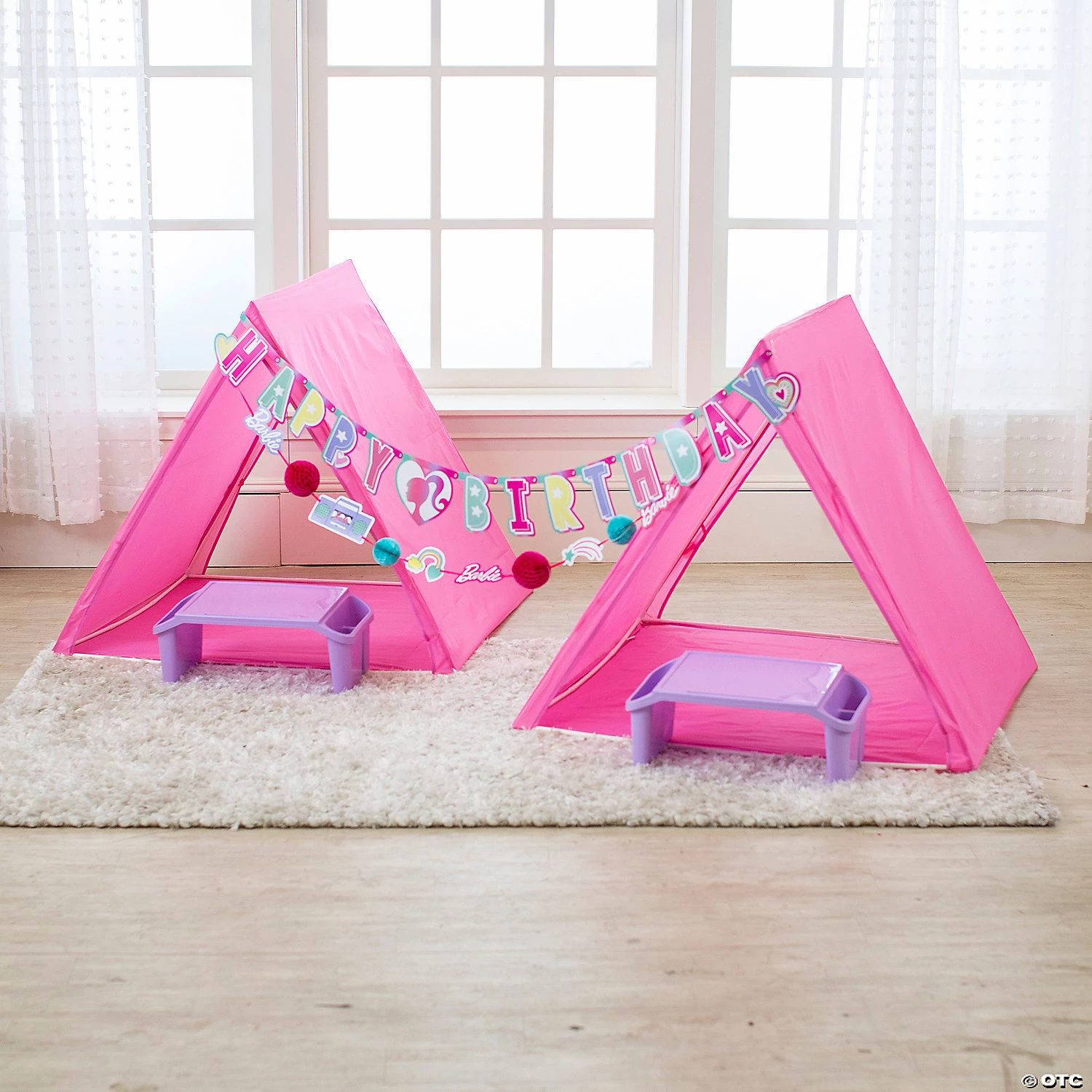 Pink Barbie® Birthday Slumber Party Tent Kit for 4 Guests 3 Pink Barbie® Birthday Slumber Party Tent Kit for 4 Guests