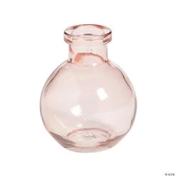 Pink Bulb Shape Bud Vases - 6 Pc.