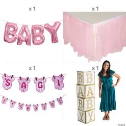 Pink Drive-By Baby Shower Decorating Kit - 7 Pc. -Party Decorations Sales Shop pink drive by baby shower decorating kit 7 pc 13980247 a01 1