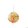 Pink Floral Kissing Ball with Greenery Accents -Party Decorations Sales Shop pink floral kissing ball with greenery accents13829563