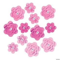 Paper Flowers Party Décor - 12 Pc.
