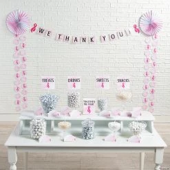 Pink Ribbon Treat Table Decorating Kit -Party Decorations Sales Shop pink ribbon treat table decorating kit13847401 a01
