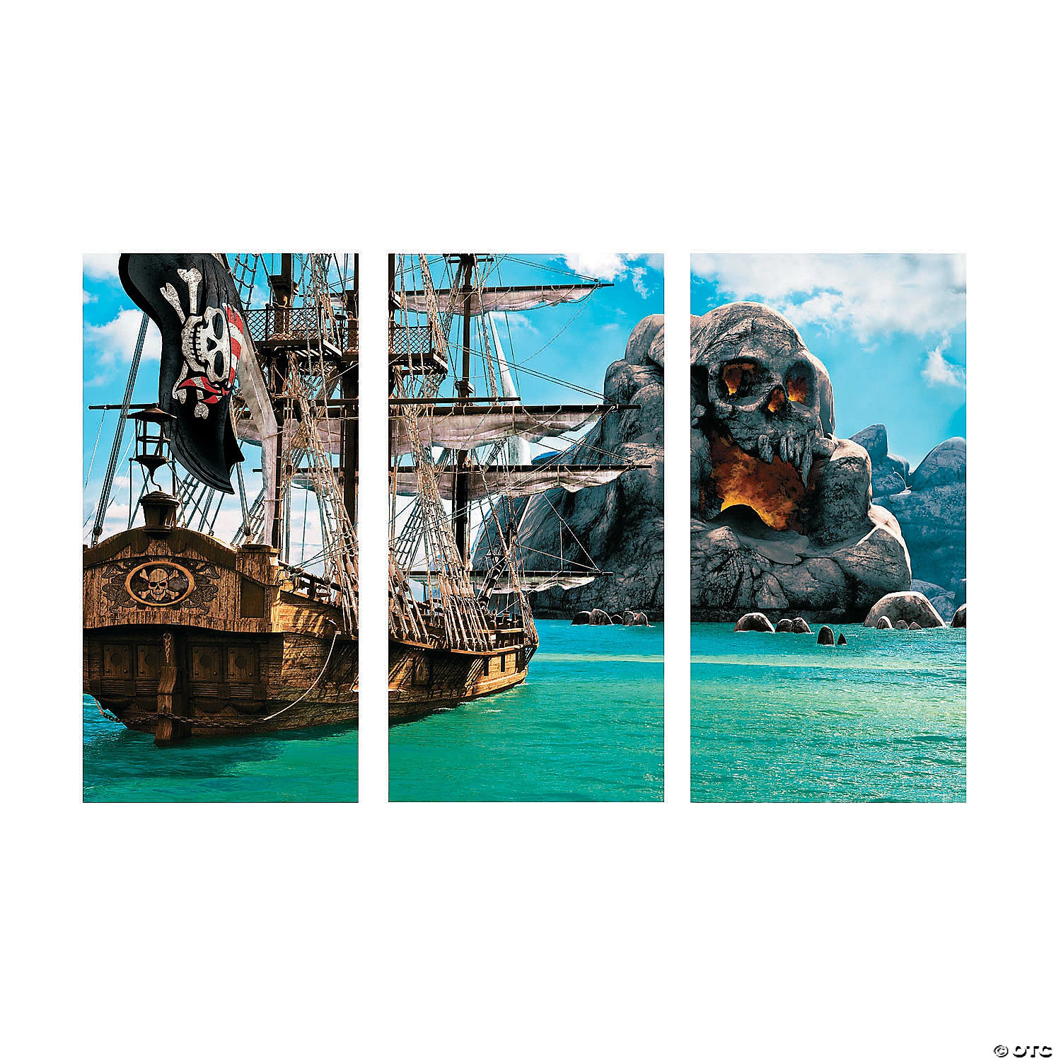 Pirate Backdrop Banner - 3 Pc. 4 Pirate Backdrop Banner - 3 Pc. - Image 2
