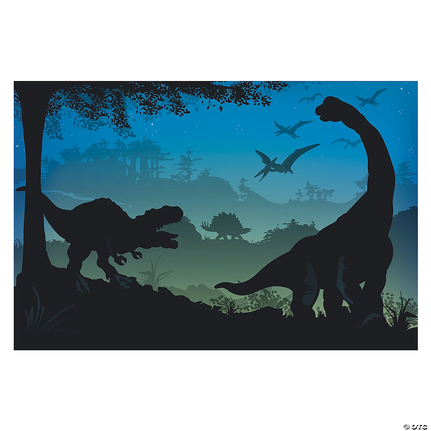 Prehistoric Dinosaur Backdrop - 3 Pc. 3 Prehistoric Dinosaur Backdrop - 3 Pc.