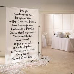 Premium White Wedding Script Backdrop Banner -Party Decorations Sales Shop premium white wedding script backdrop banner13958926 a01