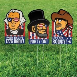 President Icons Outdoor Yard Sign Set - 3 Pc.