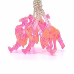 ProductWorks Ultra Plus LED 10 Lights Battery Operated LED Lights- Pink Flamingo