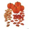 Pumpkin Honeycomb & Fall Leaves Centerpieces - 105 Pc.