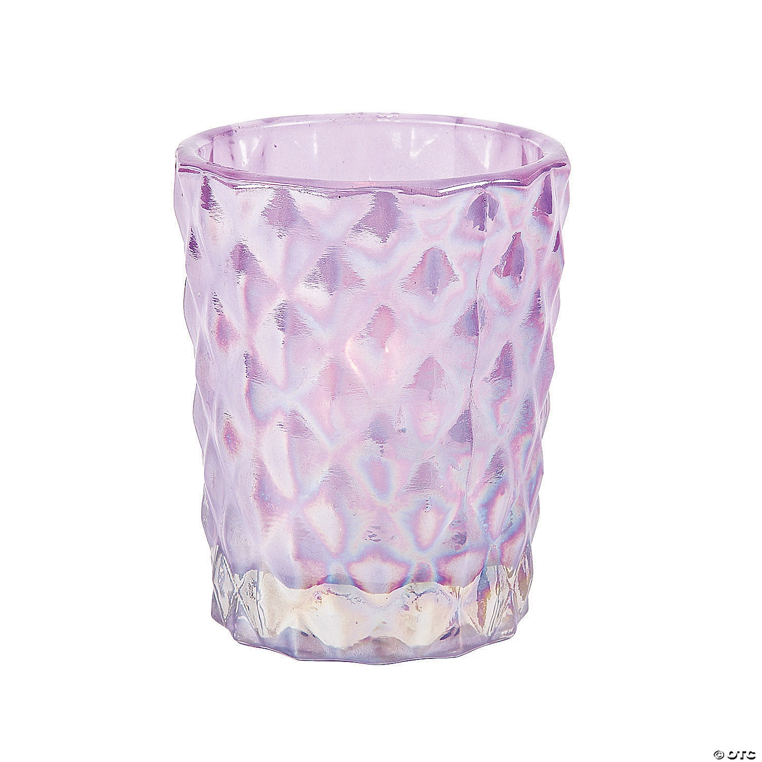 Purple Diamond Texture Votive Candle Holders - 6 Pc. 3 Purple Diamond Texture Votive Candle Holders - 6 Pc.