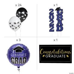 Graduation Outdoor Decorating Kit - 30 Pc. -Party Decorations Sales Shop purple graduation outdoor decorating kit 30 pc 13990876 a01
