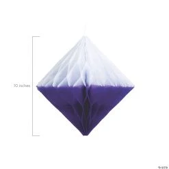 Hanging Diamond Honeycomb Decorations - 6 Pc. 6 Hanging Diamond Honeycomb Decorations - 6 Pc. -Party Decorations Sales Shop purple hanging diamond honeycomb decorations 6 pc 13932765 a01
